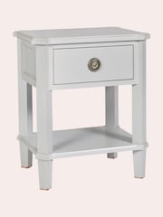 Laura Ashley Pale Steel Henshaw 1 Drawer Side Table - Image 3 of 5
