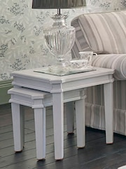 Laura Ashley Pale Steel Henshaw Nest Of 2 Tables - Image 1 of 4