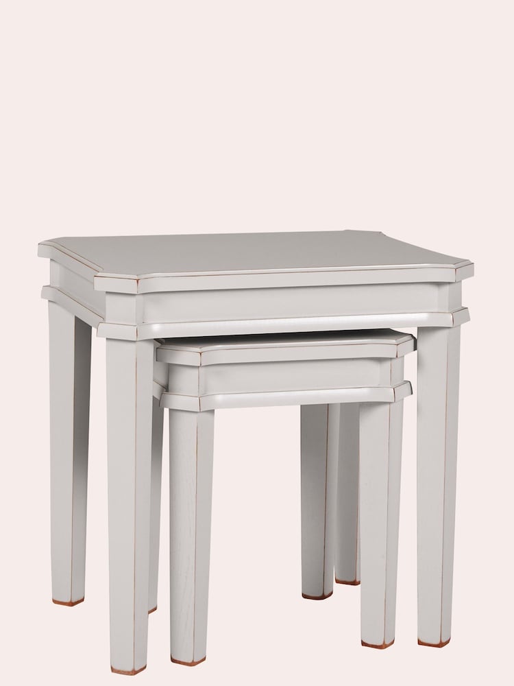 Laura Ashley Pale Steel Henshaw Nest Of 2 Tables - Image 2 of 4