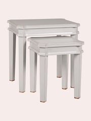 Laura Ashley Pale Steel Henshaw Nest Of 2 Tables - Image 3 of 4