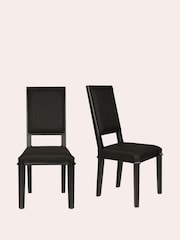 Laura Ashley Set of 2 Black Henshaw Dining Chairs - Image 2 of 4