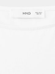 Mango White Broderie Midi Dress - Image 7 of 7