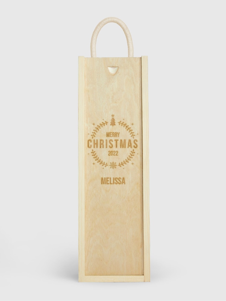 Personalised Merry Christmas Gift Box With Baileys 70cl by Gifted Drinks - Image 2 of 4