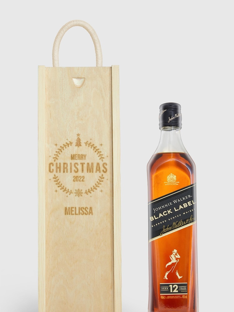 Personalised Merry Christmas Gift Box with Johnnie Walker by Gifted Drinks - Image 1 of 4 Personalised Merry Christmas Gift Box with Johnnie Walker by Gifted Drinks - Image 1 of 4