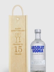 Personalised Happy Anniversary Gift Box With Absolut Vodka by Gifted Drinks - Image 1 of 4