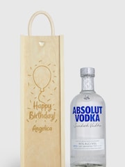 Personalised Happy Birthday Gift Box With Absolut Vodka by Gifted Drinks - Image 1 of 4