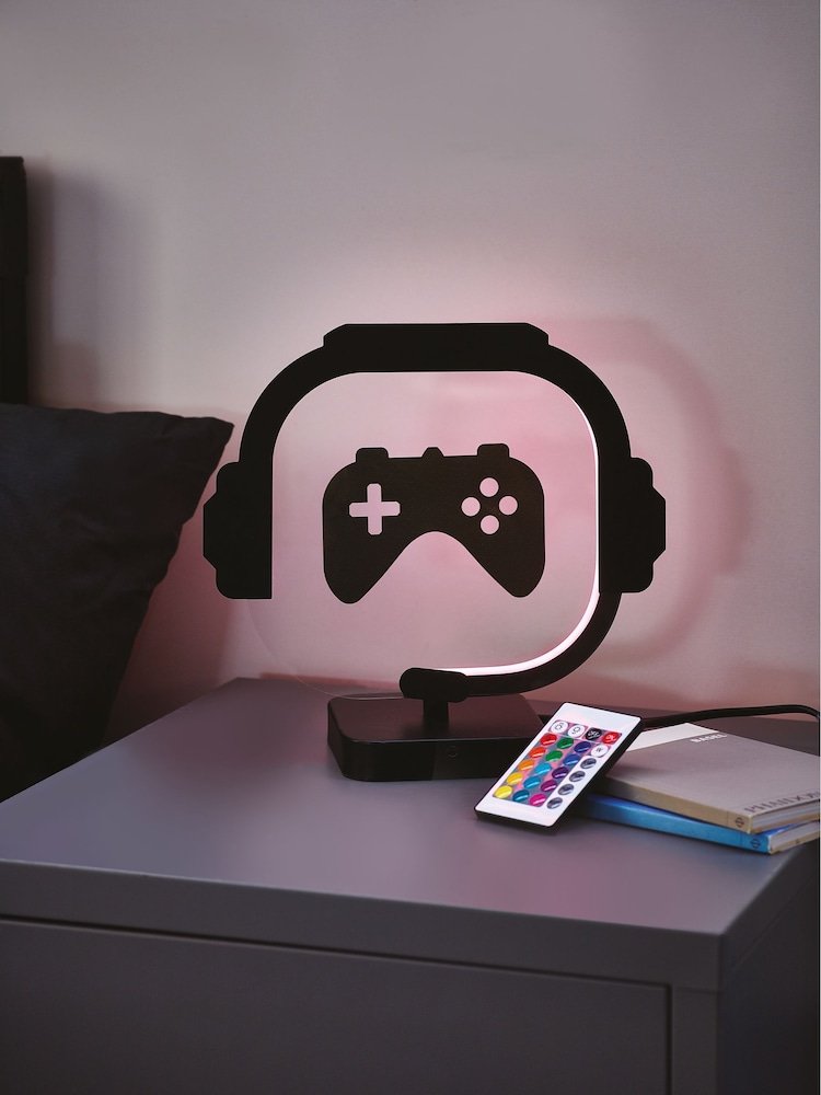 Black Gamer Controller LED	Table Light - Image 2 of 10