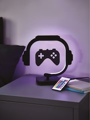 Black Gamer Controller LED	Table Light - Image 3 of 10