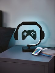 Black Gamer Controller LED	Table Light - Image 6 of 10