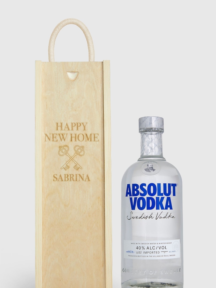 Personalised New Home Gift Box With Absolut Vodka by Gifted Drinks - Image 1 of 4