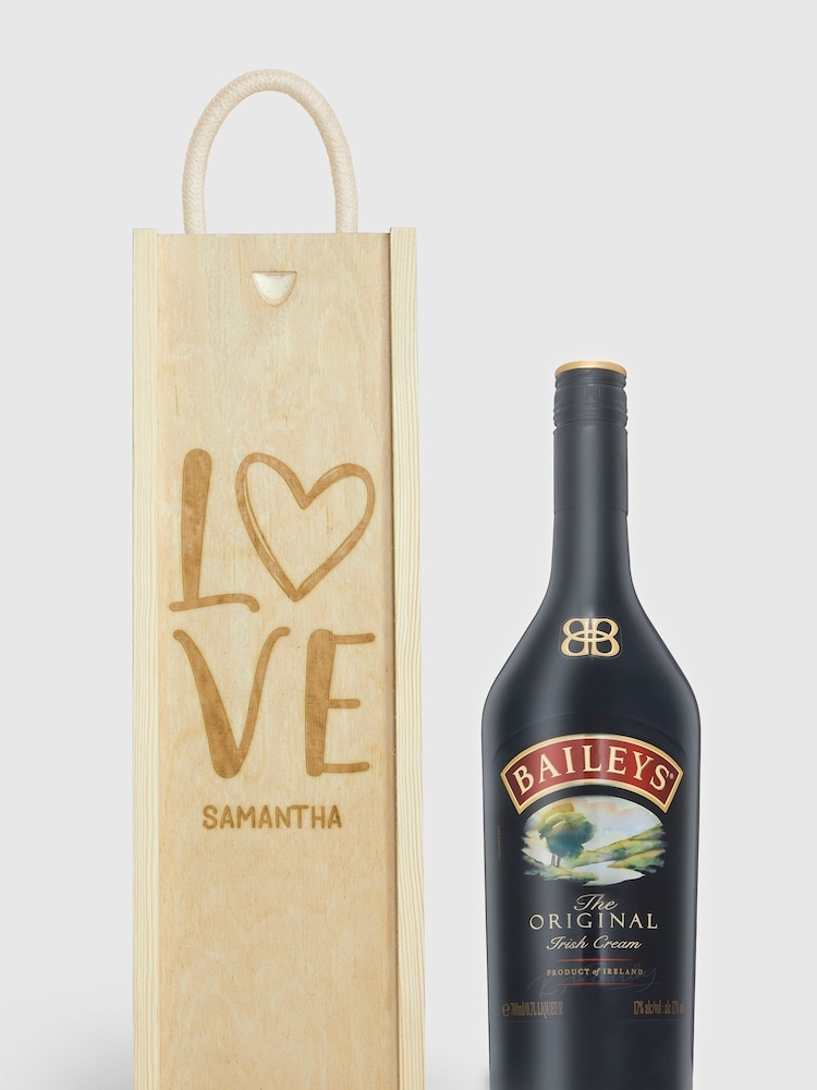 Personalised With Love Gift Box with Baileys 70cl by Gifted Drinks - Image 1 of 4
