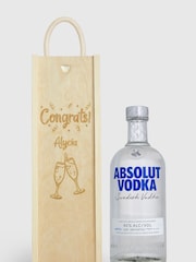 Personalised Congratulations Gift Box With Absolut Vodka by Gifted Drinks - Image 1 of 4