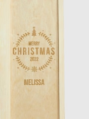 Personalised Merry Christmas Gift Box with White Wine by Gifted Drinks - Image 3 of 4