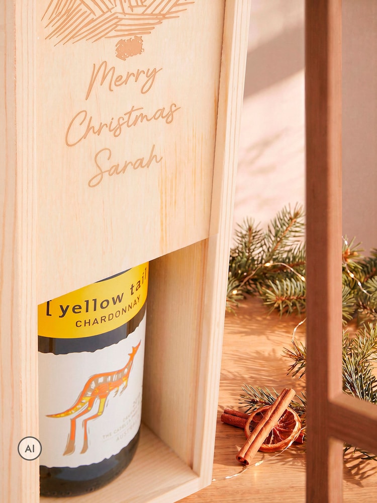 Personalised Merry Christmas Gift Box with White Wine by Gifted Drinks - Image 5 of 5 Personalised Merry Christmas Gift Box with White Wine by Gifted Drinks - Image 5 of 5