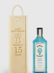 Personalised Happy Anniversary Gift Box with Bombay Sapphire by Gifted Drinks - Image 1 of 4