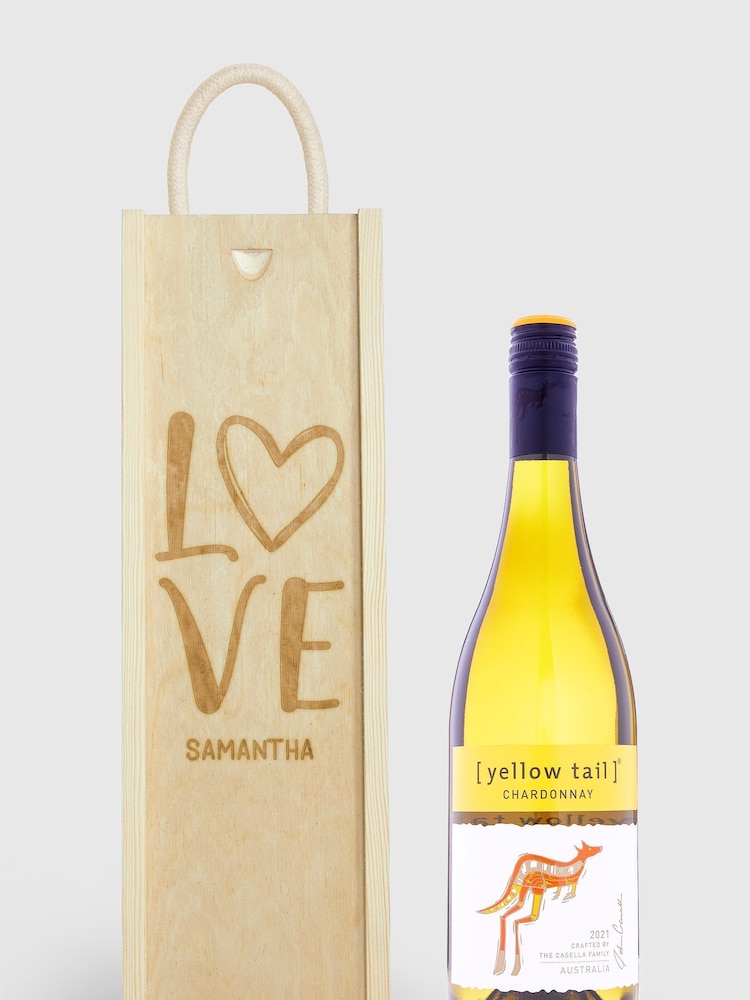 Personalised with Love Gift Box with White Wine by Gifted Drinks - Image 1 of 4