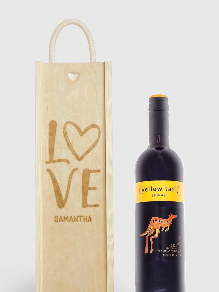 Personalised with Love Gift Box with Red Wine by Gifted Drinks - Image 1 of 4