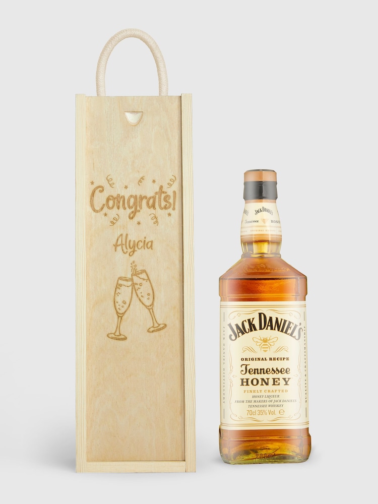 Personalised Congratulations Gift Box with Jack Daniel's by Gifted Drinks - Image 1 of 4