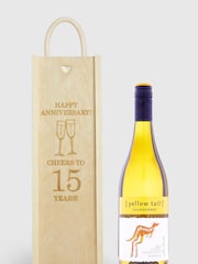 Personalised Happy Anniversary Gift Box with White Wine by Gifted Drinks - Image 1 of 4