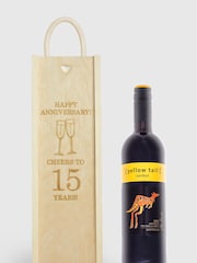 Personalised Happy Anniversary Gift Box with Red Wine by Gifted Drinks - Image 1 of 4