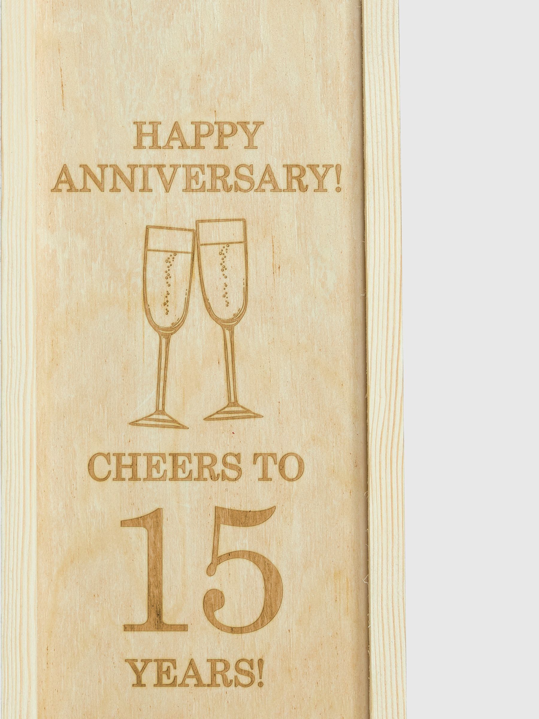 Buy Personalised Happy Anniversary Gift Box with Red Wine by Gifted ...