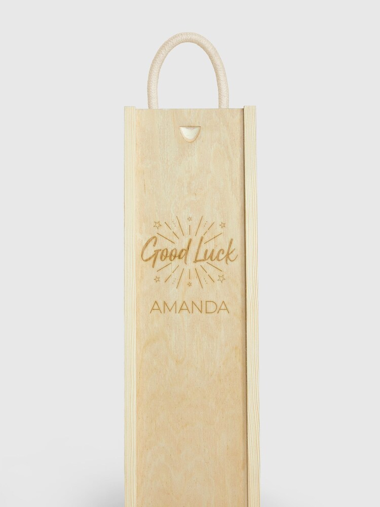 Personalised Good Luck Gift Box with White Wine by Gifted Drinks - Image 2 of 4
