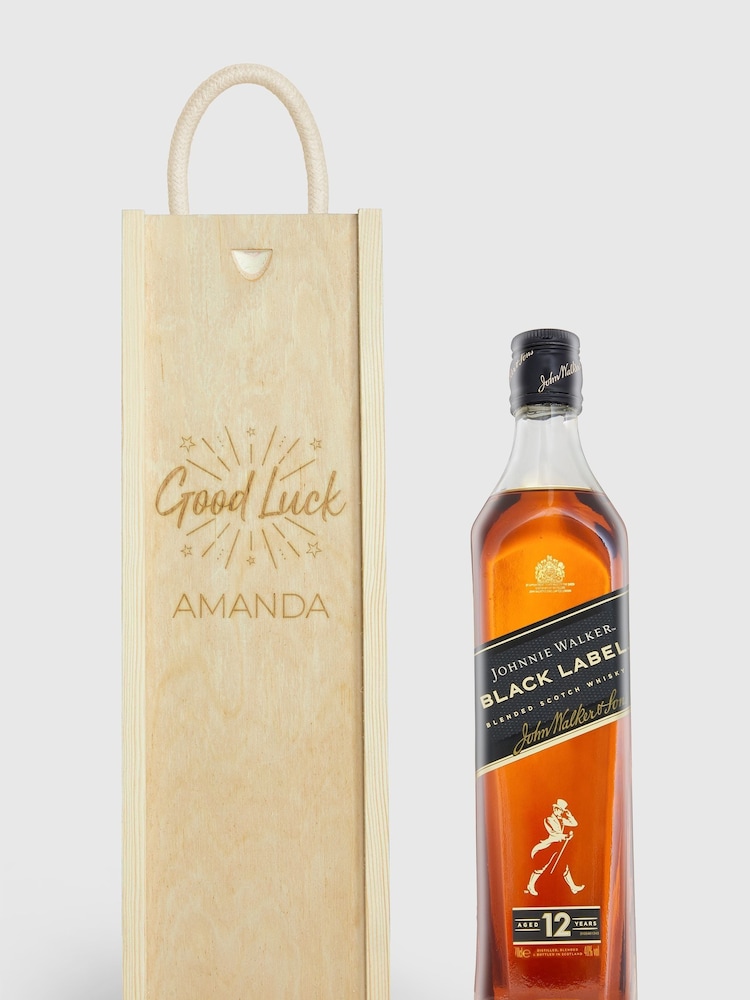 Personalised Good Luck Gift Box with Johnnie Walker by Gifted Drinks - Image 1 of 4