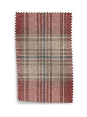 Versatile Check Stirling Red Grande Sherlock Highback Armchair - Image 9 of 9