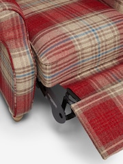Versatile Check Stirling Red Manual Recliner Sherlock Highback Armchair - Image 8 of 10