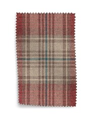 Versatile Check Stirling Red Manual Recliner Sherlock Highback Armchair - Image 9 of 10
