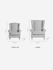 Versatile Check Nevis Grey Sherlock Highback Armchair - Image 11 of 11