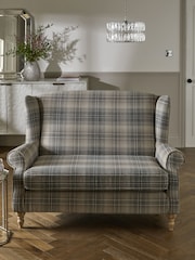 Versatile Check Nevis Grey Sherlock 2 Seater Sofa - Image 1 of 7