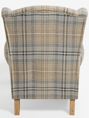 Tweedy Check Kildare Grey Sherlock Highback Armchair - Image 7 of 9