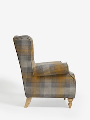 Tweedy Check Murray Ochre Yellow Sherlock Highback Armchair - Image 5 of 8