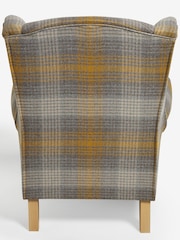 Tweedy Check Murray Ochre Yellow Sherlock Highback Armchair - Image 7 of 8