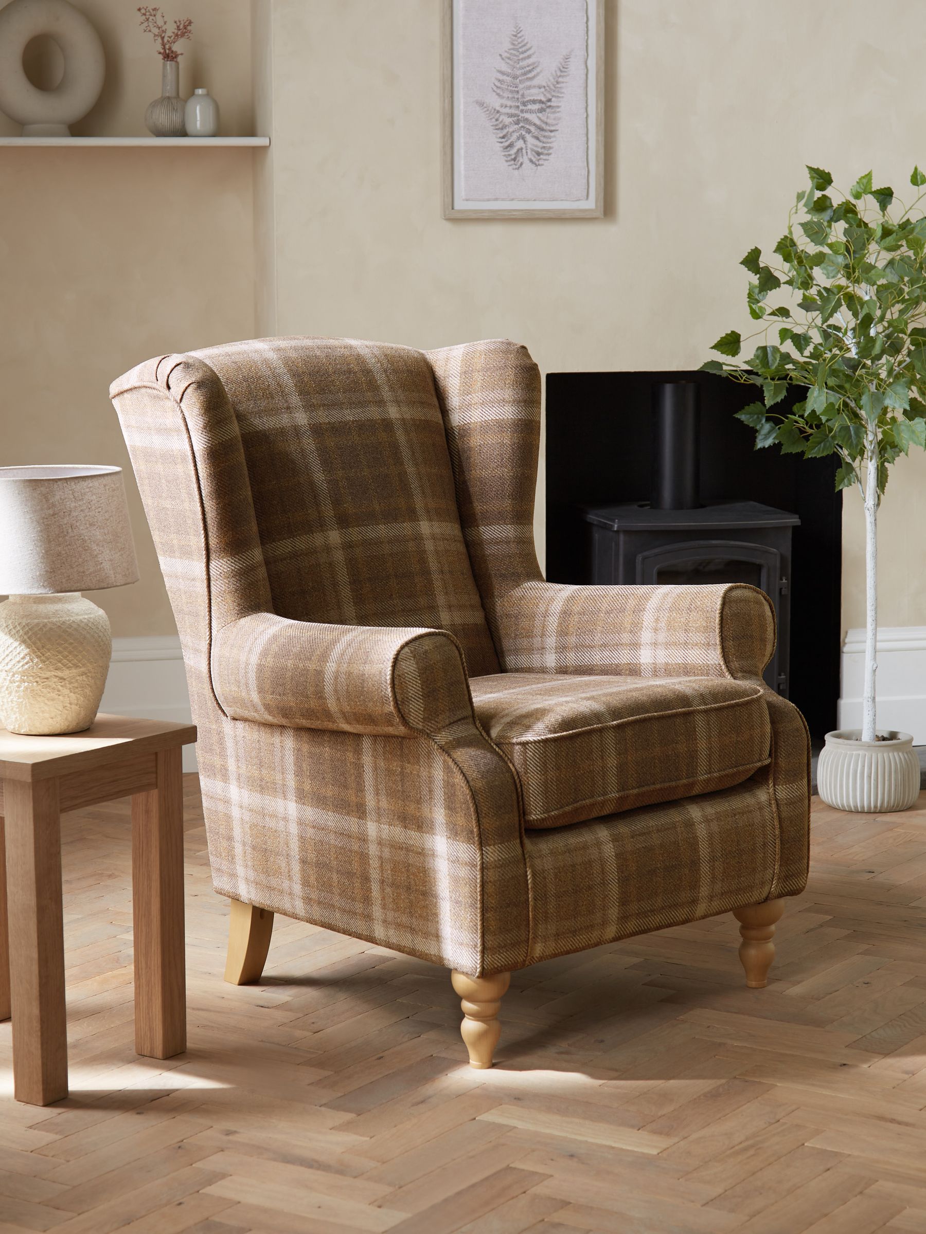 Checked armchair next discount