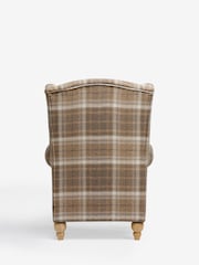 Tweedy Check Burford Natural Manual Recliner Sherlock Highback Armchair - Image 5 of 8