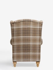 Tweedy Check Burford Natural Manual Recliner Sherlock Highback Armchair - Image 7 of 8