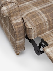 Tweedy Check Burford Natural Manual Recliner Sherlock Highback Armchair - Image 8 of 8