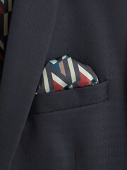Navy Blue Slim Fit Shawl Collar Suit: Jacket - Image 12 of 12