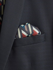 Navy Blue Slim Fit Shawl Collar Suit: Jacket - Image 5 of 8