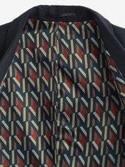 Navy Blue Slim Fit Shawl Collar Suit: Jacket - Image 7 of 8