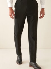 Black Relaxed Tapered Suit Trousers - Image 1 of 6