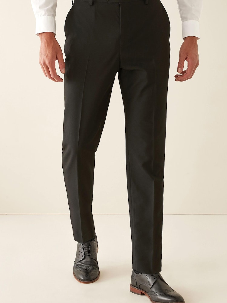 Black Relaxed Tapered Suit Trousers - Image 1 of 6 Black Relaxed Tapered Suit Trousers - Image 1 of 6