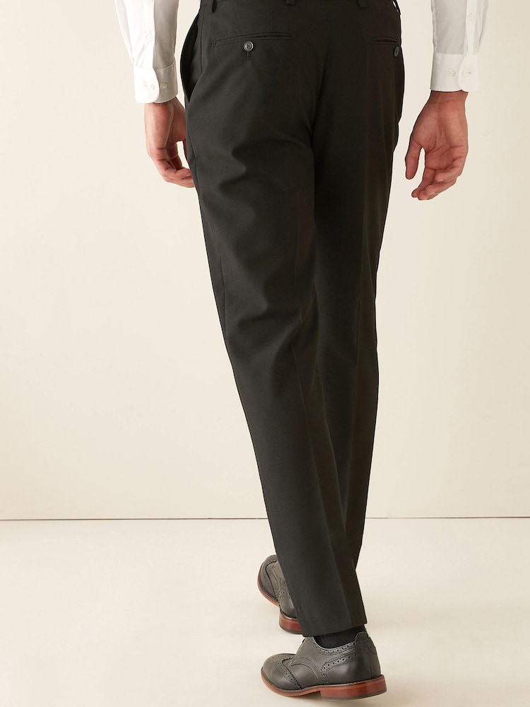 Black Relaxed Tapered Suit Trousers - Image 2 of 6 Black Relaxed Tapered Suit Trousers - Image 2 of 6