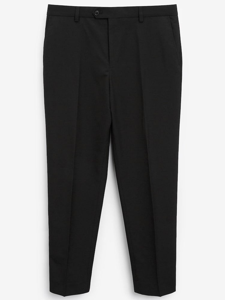Black Relaxed Tapered Suit Trousers - Image 6 of 6