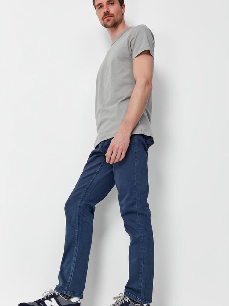 M&Co Herren-Twill-Hose aus Baumwollgemisch, blau - Bild 1 von 4