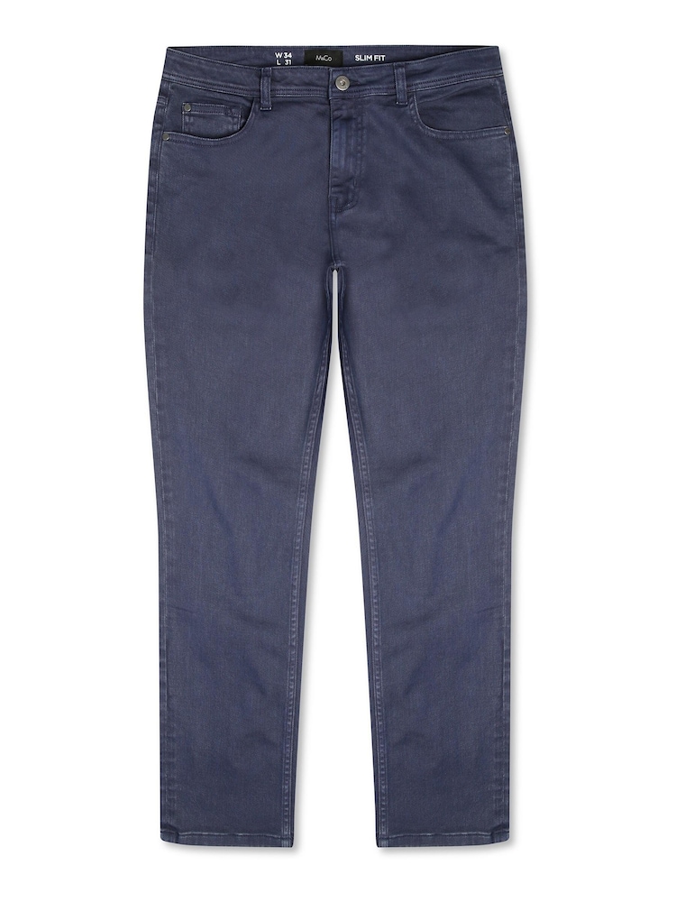 M&Co Herren-Twill-Hose aus Baumwollgemisch, blau - Bild 2 von 4