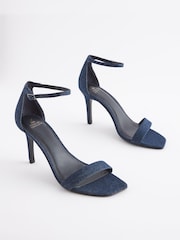 Denim Forever Comfort® Skinny Heel Closed Back Sandals - Image 1 of 5