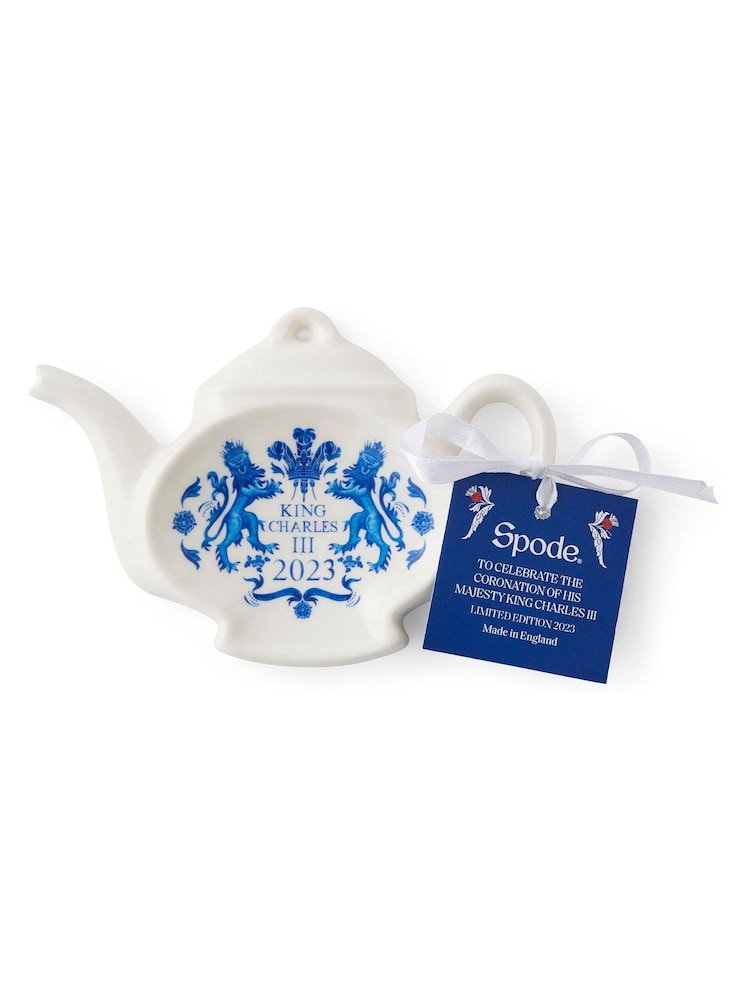 Spode Blue King's Coronation Teabag Tidy - Image 2 of 4